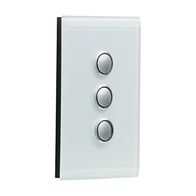 Saturn Series, Switch Grid and Cover Assembly, 3 Gang, Less Mechanism - Ocean Mist