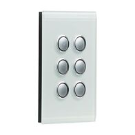 Saturn Series, Switch Grid and Cover Assembly, 6 Gang, Less Mechanism - Ocean Mist