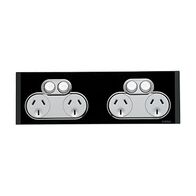 Saturn Series, Quad Switch Power Point, 250V, 10A - Espresso Black
