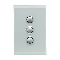 Saturn Series, Switch Cover, 3 Gang - Ocean Mist