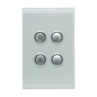 Saturn Series, Switch Cover, 4 Gang - Ocean Mist