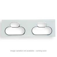 Saturn Series, Cover Socket Outlet, Twin switched, Extra switch aperture, Horizontal - Espresso Black