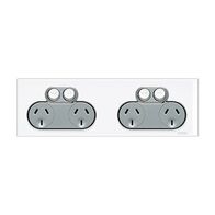 Saturn Series, Quad Switch Power Point, 250V, 10A - Pure White