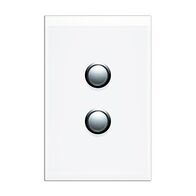 Saturn Series, Switch Grid and Cover Assembly, 2 Gang, Less Mechanism - Pure White