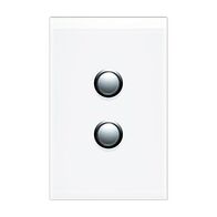 Saturn Series, Switch Cover, 2 Gang - Pure White