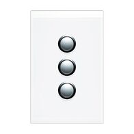 Saturn Series, Switch Grid and Cover Assembly, 3 Gang, Less Mechanism - Pure White
