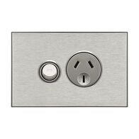 Saturn Series, Single Switch Power Point, 250V, 10A - Horizon Silver
