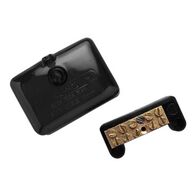 Clipsal - Max 4, Mini Neutral link, 100 A 500 V 5 hole with cover front wiring Black, Box of 10