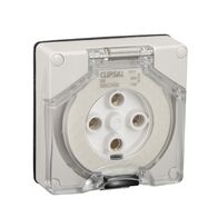 Clipsal - 56 Series, Socket Outlet, Surface 4 PIN Round 50A Less Enclosure - Grey