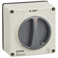 Clipsal - 56 Series, Surface Switch, 1 Gang Changeover 20A Less Enclosure (With 7 Series Mechanism) - Grey