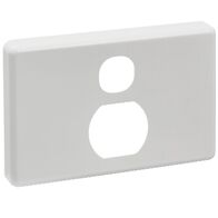 Classic C2000 Series, Socket Outlet Cover Plate, Vertical Mount for Single Switched Socket, Old Design - White Electric