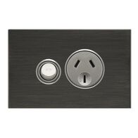 Saturn Series, Single Switch Power Point, 250V, 10A - Horizon Black