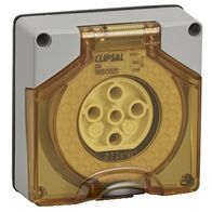 Clipsal - 56 Series, Socket Outlet, Surface 5 PIN Round 20A Less Enclosure - Chemical Grey