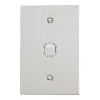 Metal Plate Series, Flush Switch, 1 Gang 250VAC 10A, Range, BSL Style, Standard, Vertical - Black