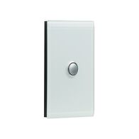 Saturn Series, Switch Grid and Cover Assembly, 1 Gang, Less Mechanism - Horizon Silver