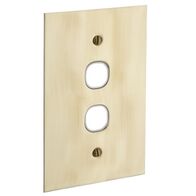 Metal Plate Series, Switch Grid Plate and Cover, 2 Gang, BBSL Style, Less Mechanism, Over Size - White Electric