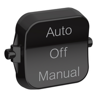 Pro Series, Rocker Toggle, 3-pos AUTO-OFF-MANUAL - Black