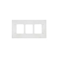 Medilec, Flush Mount Metal Plate, Wall Boxes, 3 Gang, Fascia