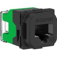 Clipsal Actassi, S-110 RJ45 Connector, 40M, Unshielded Cat 6, Bag x1 - Black