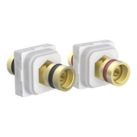 Clipsal Iconic, Banana Audio Connector, Red Band - Translucent