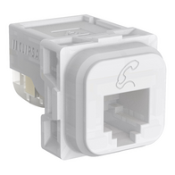 Clipsal Actassi, Connector RJ12 4 Pin, Telephone Symbol - Translucent