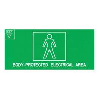 Medilec, Area Classification Sign, Body Protected, Laminex -