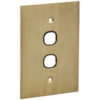 Metal Plate Series, Switch Grid Plate and Cover, 2 Gang, BBSL Style, Less Mechanism, Over Size - Black