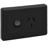 Classic C2000 Series, Switched Socket Outlet, Single, 250V, 20A - Black