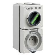 Easy56, Switched Socket, 3 Pin, 15A, 250V