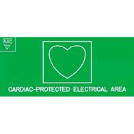 Medilec, Area Classification Sign, Cardiac Protected, Laminex -