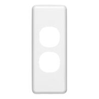 Classic C2000 Series, Switch Plate Cover, 2 Gang, Architrave - White Electric
