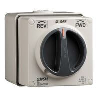 Clipsal - 56 Series, Surface Switch, 1 Gang, 3 Pole, 500VAC, 20A, Reversing and Changeover - Resistant Orange