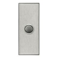 Saturn Series, push-button Switch LED Architrave, 1 Gang - Horizon Silver