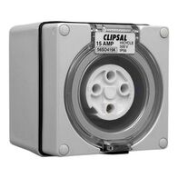 Clipsal - 56 Series, Surface Socket, IP66, 16A - Unique key configuration - Grey