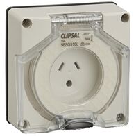 Clipsal - 56 Series, Socket Outlet, Surface 3 PIN 10A LT Less Enclosure - Grey