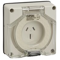 Clipsal - 56 Series, Socket Outlet, Surface 3 PIN 15A Less Enclosure - Grey