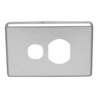 Classic C2000 Series, Socket Outlet Cover Plate, Horizontal Mount, for Single Socket - Black