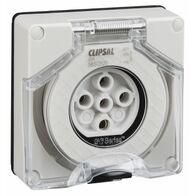 Clipsal - 56 Series, Socket Outlet, Surface 5 PIN Round 20A Less Enclosure - Grey