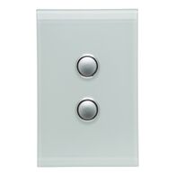 Saturn Series, push-button Switch, 2 Gang - Ocean Mist