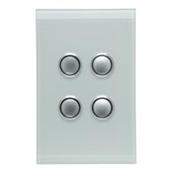 Saturn Series, Switch Cover, 4 Gang - Horizon Silver