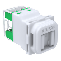 Clipsal Actassi, Actassi S-110 RJ45 Connector, 40M, Unshielded, Cat5E, Shutter, Bag x1 - Translucent