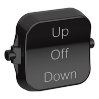 Pro Series, Rocker Toggle, 3-pos UP - OFF - DOWN - Black