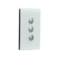 Saturn Series, Switch Grid and Cover Assembly, 3 Gang, Less Mechanism - Horizon Silver