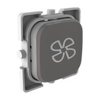 Clipsal Iconic, push-button Assembly, Essence, Fan - Ash Grey