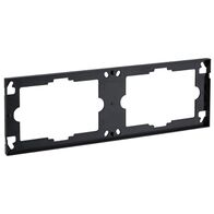 Saturn Series, Decorative Surround, 2 Gang, Horizontal - Black