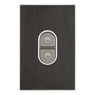 Saturn Series, Flush Switch, 1 Gang, 2 Pole, 415VAC, push-button - Horizon Black
