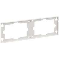 Saturn Series, Decorative Surround, 2 Gang, Horizontal - White Electric