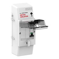 Clipsal Resi MAX, Meter Box, Isolator With 1 Pole 63A C Curve MCB enclosure and lock off device