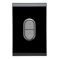Saturn Series, Flush Switch, 1 Gang, 250V, AC,45A, push-button - Espresso Black