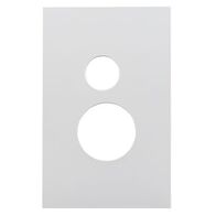 Saturn Zen, Single Power Point Cover, Horizontal Mount, Clip-On - Zen White